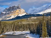 Winter Sun at Castle Mountain