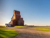 The Abandoned Red Grain Elevator in Beatty Saskatchewan