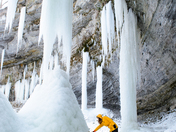 Frozen waterfall