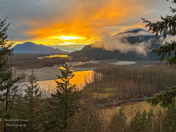 Mysterious Sunset over the Fraser River