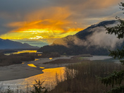 Mysterious Sunset over the Fraser River