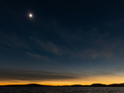 Total solar eclipse over Lac Brome Quebec
