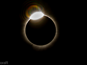 solar prominence on solar eclipse diamond ring 
