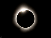 solar prominence on solar eclipse diamond ring 
