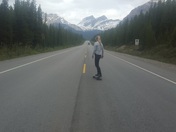 Skateboarding icefields parkway