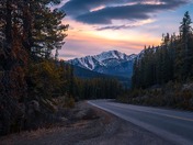 Sunrise Drive Through The Mountains