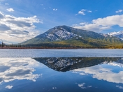 Blue Sky Mountain Reflections