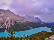 Cloudy Peyto Lake 