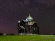 Abandoned Church at Night: Scrip, Saskatchewan