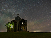 Abandoned Church at Night: Scrip, Saskatchewan