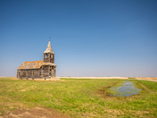 Abandoned Church at a Crossroads in the Middle of Nowhere Saskatchewan