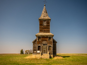 Abandoned Church at a Crossroads in the Middle of Nowhere Saskatchewan