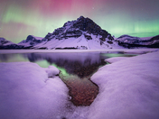 Northern Light on Bow Lake