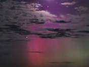 Northern lights over the St Lawrence River