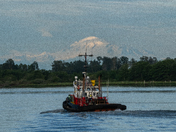 Fraser River Mt Baker dusk