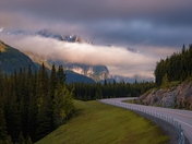 Morning Drive Through The Kananaskis Mountains