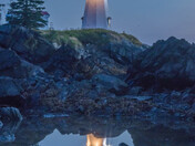 Greens Point lighthouse by night