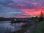 Red Sunset at St. Stephen, NB.