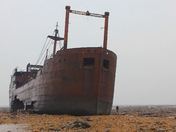 High and dry at low tide on Hudson Bay