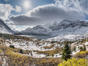 Crater Lake in Glacier Pass, Jasper National Park