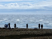 Looking Across partially melted sea ice on Cambridge Bay, Nunavut