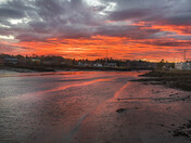 Orange sunset above St. Stephen