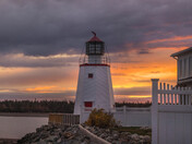 Pendlebury Lighthouse at sunset
