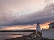 Pendlebury Lighthouse at sunset