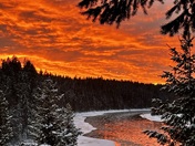 Sunset over the Nechako River