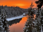 Sunset over the Nechako River