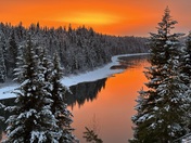 Sunset over the Nechako River