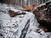 Winter's Embrace: Frozen Falls