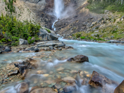 Alpenglow on Takakkaw Falls