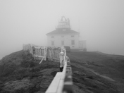 Grey foggy day at Cape Spear 