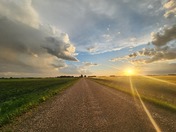 Sunset after thunderstorm