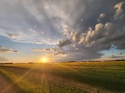 Sunset after thunderstorm