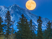 Supermoon over Canadian Rockies!
