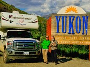 Crossing the Yukon Border with our favorite Vehicle.