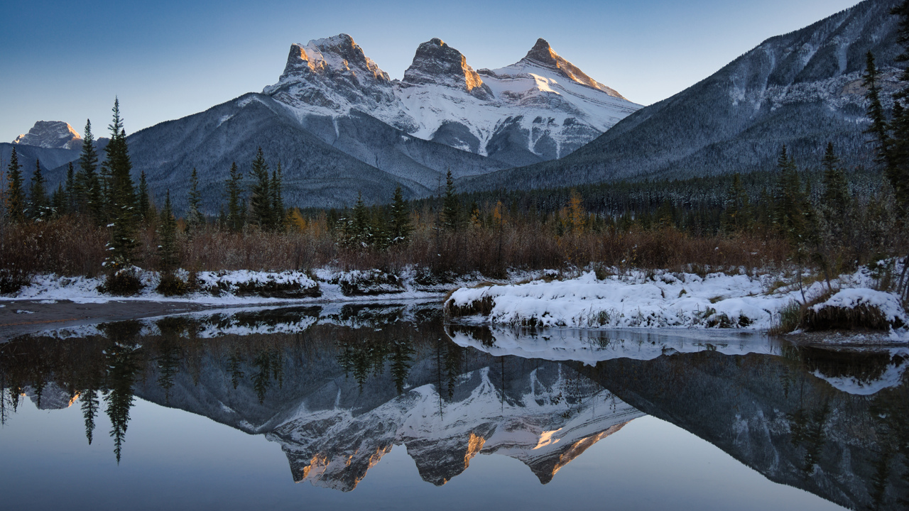 Early Evening View of The Three Sisters