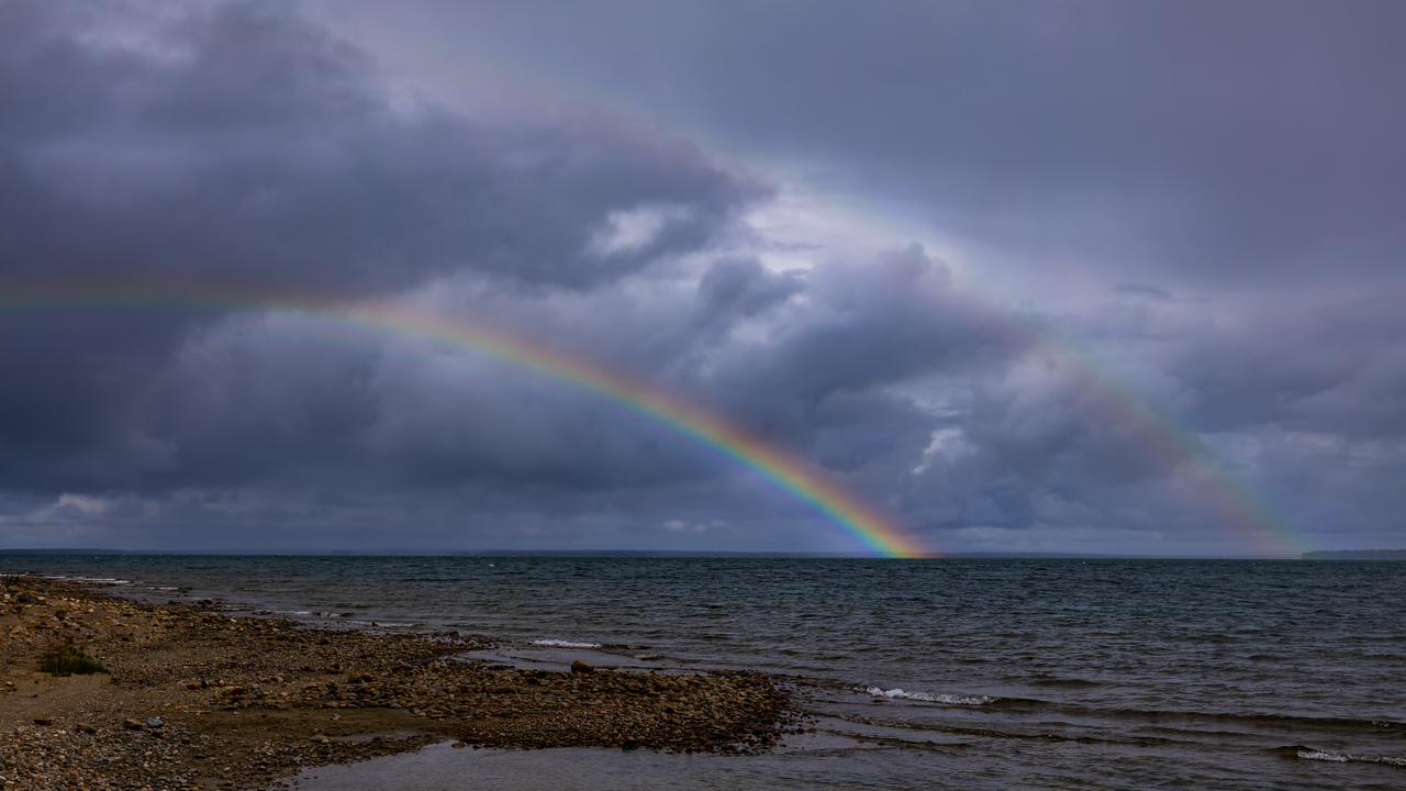 Double Rainbow over Barrie Island, Ontario