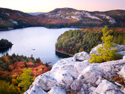 Fall colours at dusk