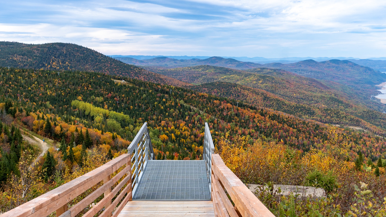 Mountain top view at Le Massif, Charlevoix