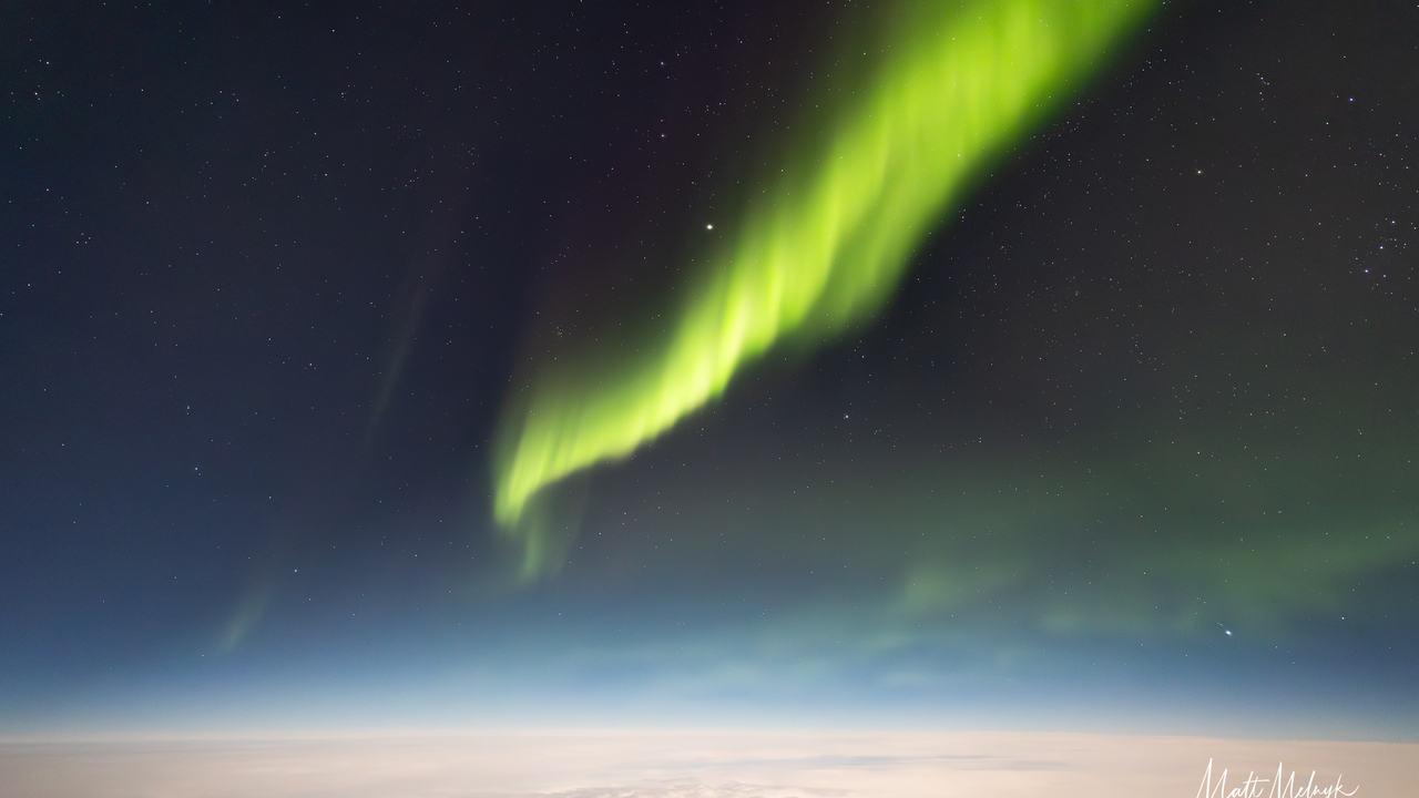 Aurora from the plane