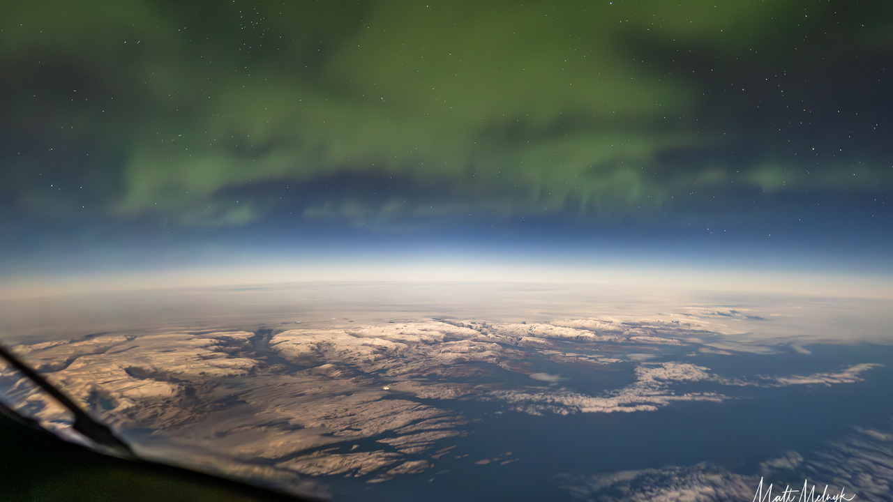 Aurora from the plane