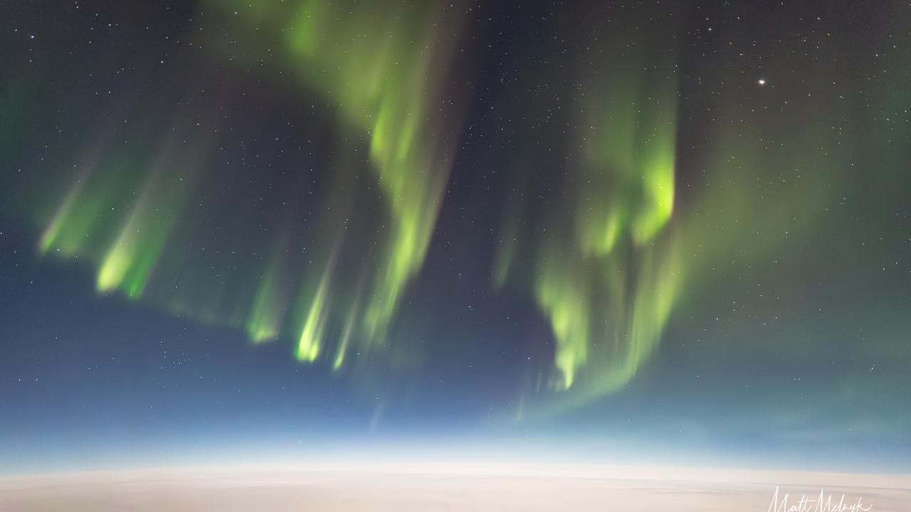 Aurora from the plane
