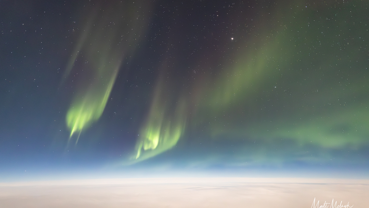 Aurora from the plane