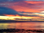 Pink sky in the morning