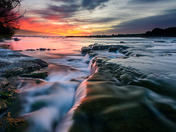 Sunrise at the rapids 