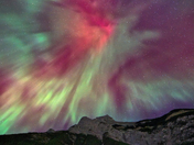 Beautiful Aurora over the Rocky Mountains!