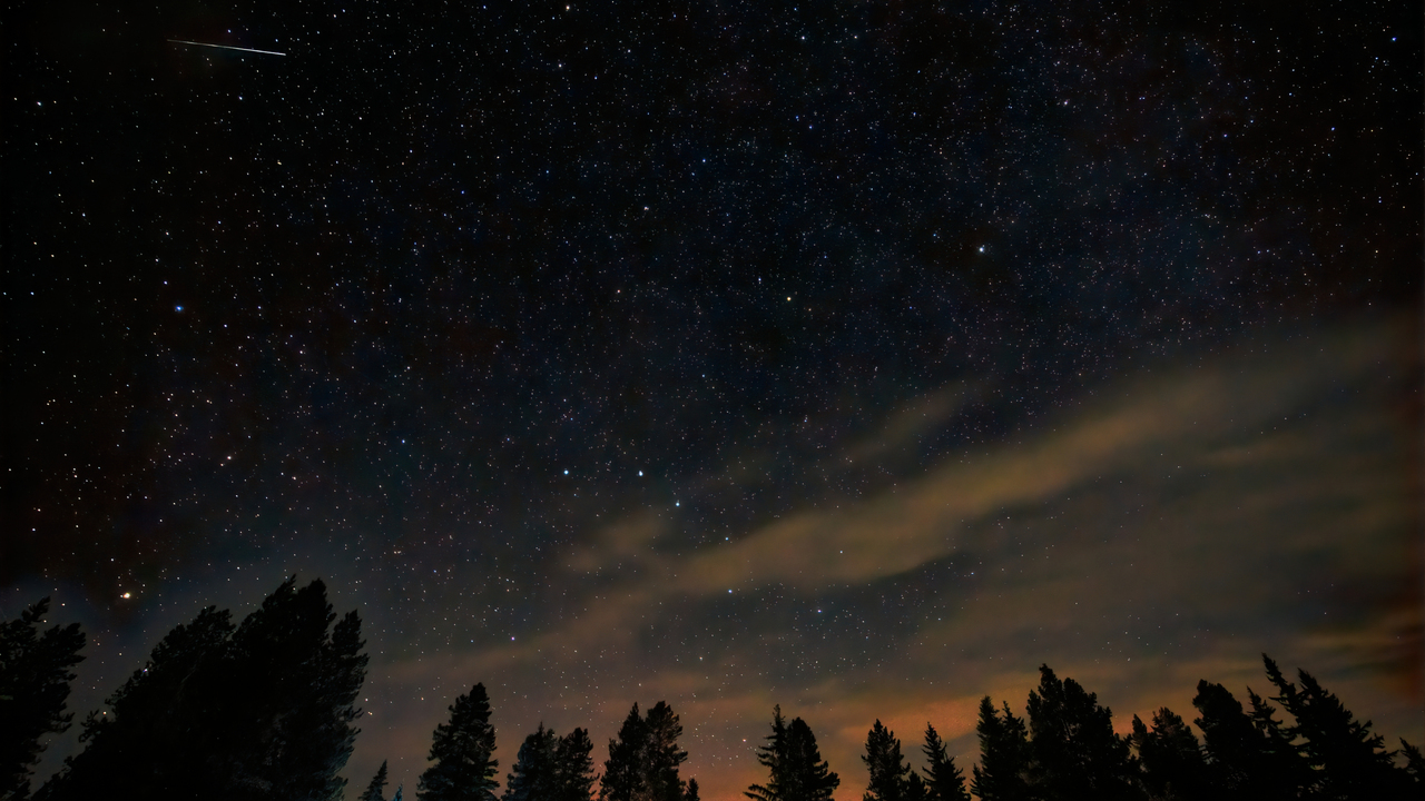 The Sky is full of Stars and a Meteor passing though it all....